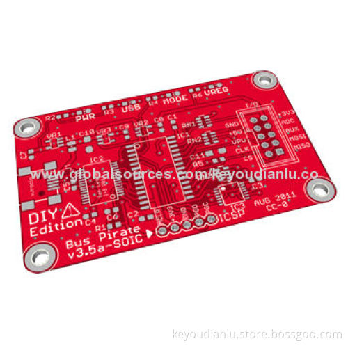 Red Solder Mask PCB with 2 Layers Circuit Board